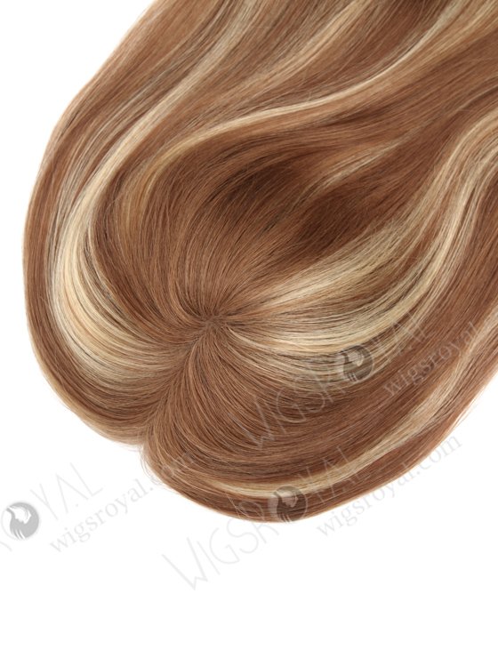  16 Inch Premium Monofilament Top Human Hair Toppers With Highlights 7 by 7 Mono Topper-050-268