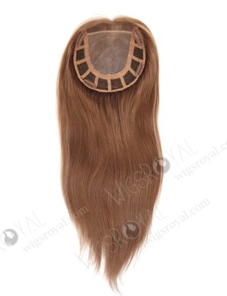 16 Inch Premium Monofilament Top Human Hair Toppers With Highlights 7 by 7 Mono Topper-050