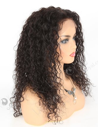 In Stock Indian Remy Hair 18" Curly 15mm Natural Color 13x4 Lace Front Wig SLF-01288