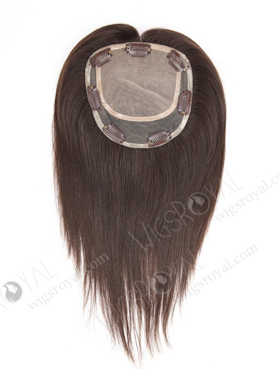 Silk Base Short Hair Toppers Best Quality Unprocessed Cuticle Aligned Virgin Hair Topper-007