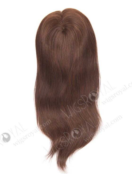 High Quality Clip On Dark Brown Hair Topper Natural Looking Mono Top Hair Piece for Women Topper-051-366