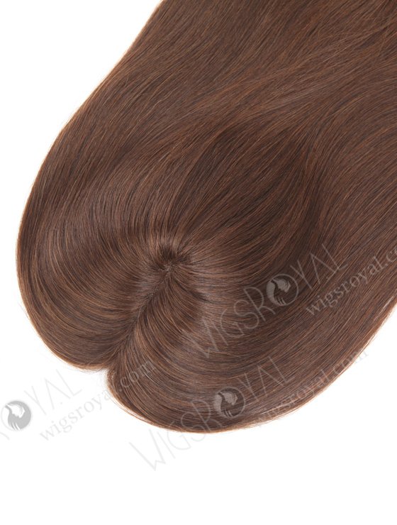 High Quality Clip On Dark Brown Hair Topper Natural Looking Mono Top Hair Piece for Women Topper-051-369