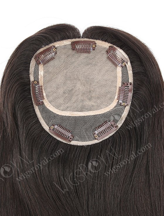 18 Inch Clip On Silk Top Volume Human Hair Toppers for Thinning Crown Topper-015-1299