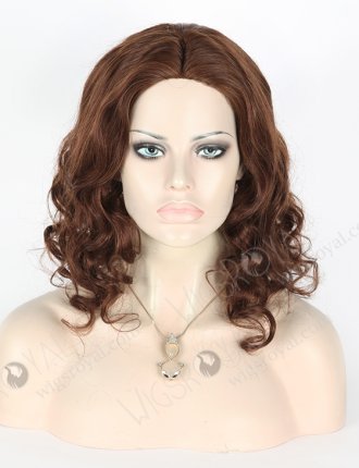 In Stock Malaysian Virgin Hair 14" Big Curl 4# Color Silk Top Glueless Wig GL-03031