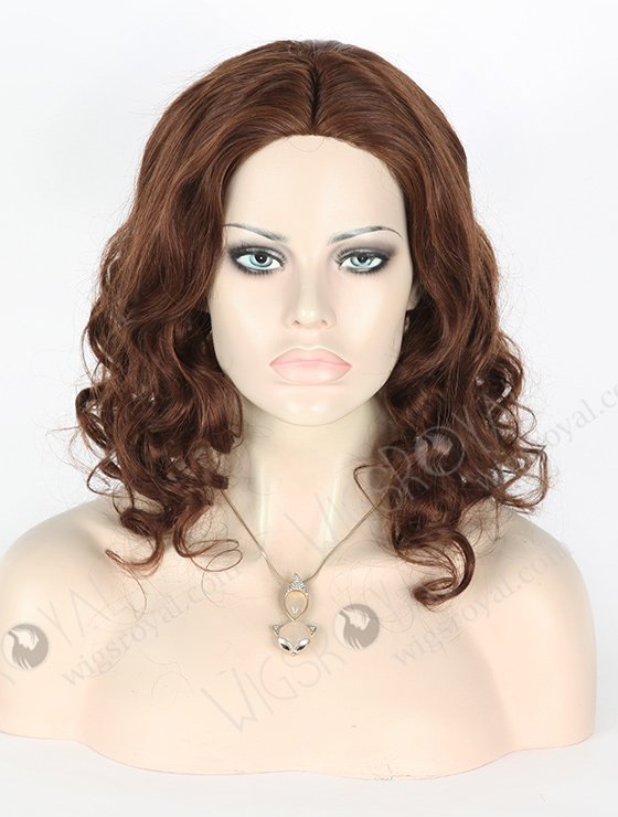 In Stock Malaysian Virgin Hair 14" Big Curl 4# Color Silk Top Glueless Wig GL-03031