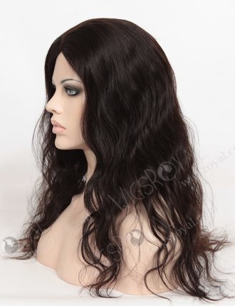 In Stock Brazilian Virgin Hair 18" Natural Wave Natural Color Silk Top Glueless Wig GL-04029