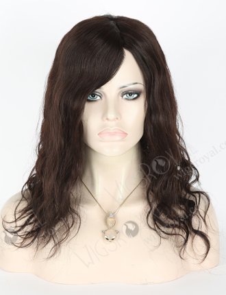 In Stock Brazilian Virgin Hair 14" Natural Wave Natural Color Silk Top Glueless Wig GL-04058
