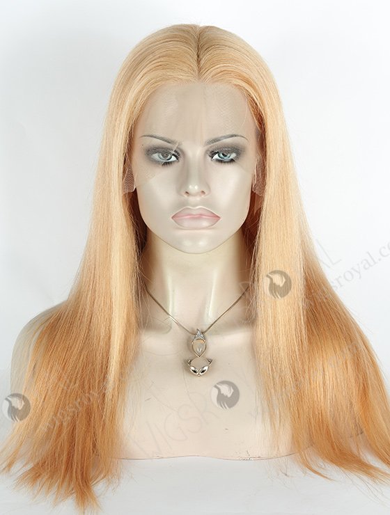 In Stock Brazilian Virgin Hair 18" Straight 16#/27# Evenly Blended Color Lace Front Wig MLF-04006-2060