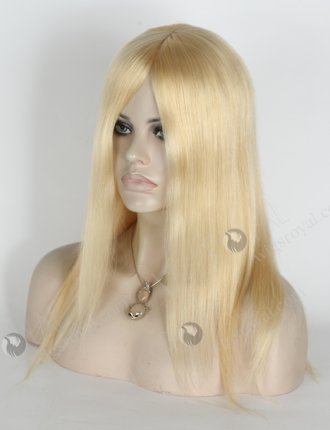 Charming Blonde Human Hair Glueless Silk Top Wig GL-08082