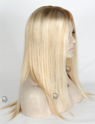 In Stock European Virgin Hair 16" Straight T8/60/25/8# Highlights Color Silk Top Glueless Wig GL-08086