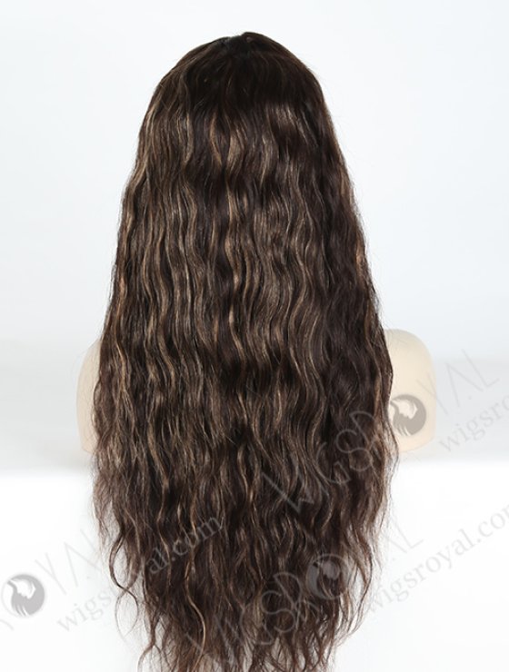 In Stock Brazilian Virgin Hair 24" Natural Wave 2/12# Highlights Lace Front Wig MLF-04021-2460