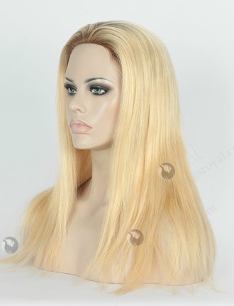 In Stock European Virgin Hair 16" Straight T9/613# Color Silk Top Glueless Wig GL-08047