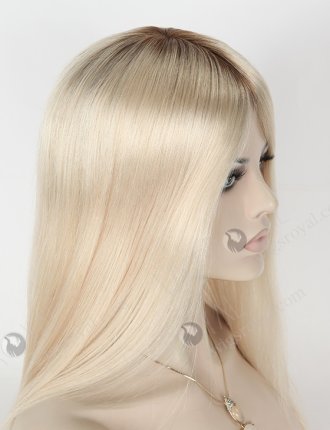 In Stock European Virgin Hair 14" Straight T9/white Color Silk Top Glueless Wig GL-08056