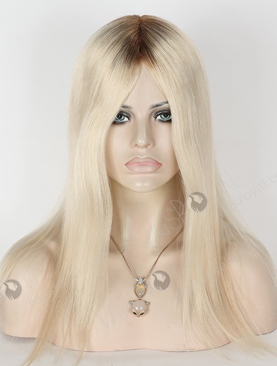 In Stock European Virgin Hair 16" Straight T9/white Color Silk Top Glueless Wig GL-08057-2775