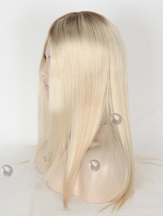 In Stock European Virgin Hair 16" Straight T9/white Color Silk Top Glueless Wig GL-08057-2780