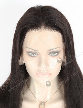In Stock Indian Remy Hair 18" Straight 1b# Color Lace Front Wig MLF-01001