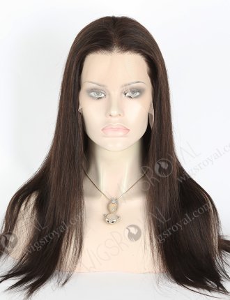 In Stock Indian Remy Hair 18" Straight 1#/3# Evenly Blended Color Lace Front Wig MLF-01005