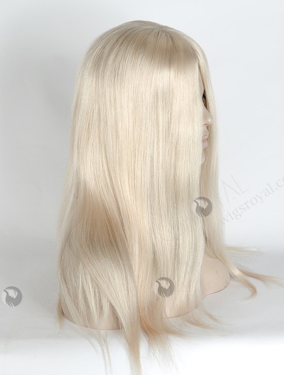 Realistic 100% Human Hair 18 Inch Platinum Blonde Glueless Silk Top Wig GL-08048-2753