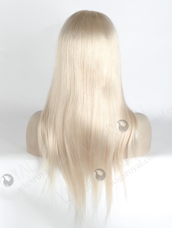 Realistic 100% Human Hair 18 Inch Platinum Blonde Glueless Silk Top Wig GL-08048-2752