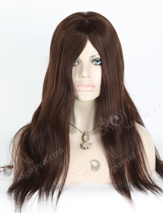 In Stock European Virgin Hair 18" Straight 2/3# Evenly Blended Silk Top Glueless Wig GL-08038