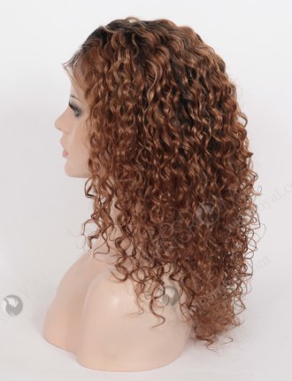 Dark Roots Brown Curly Brazilian Hair Wig WR-LW-074