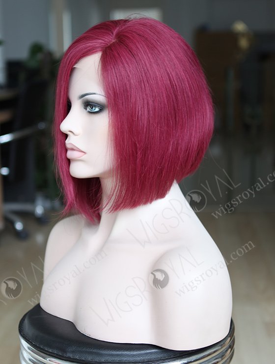 Aubergine Color Human Hair Bob Wigs WR-LW-081-3017