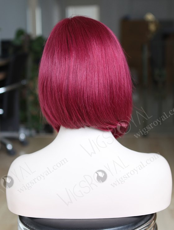 Aubergine Color Human Hair Bob Wigs WR-LW-081-3018