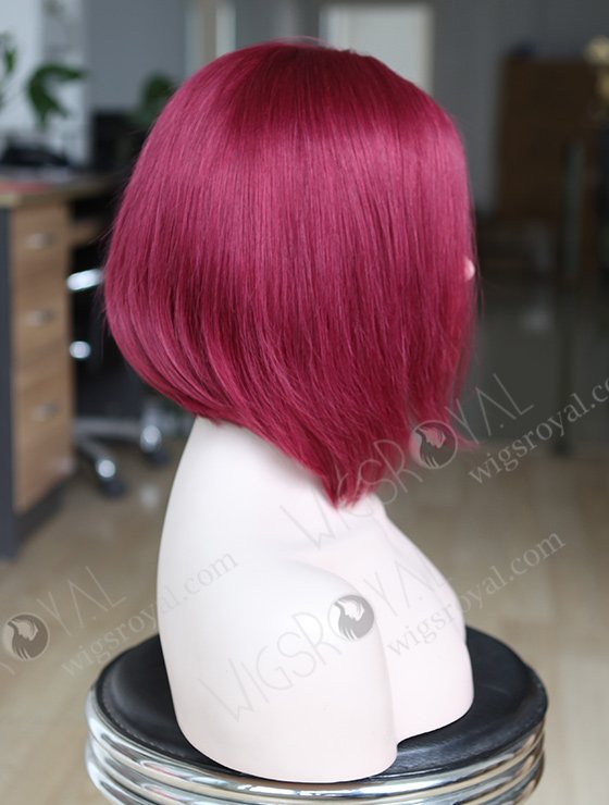 Aubergine Color Human Hair Bob Wigs WR-LW-081-3021