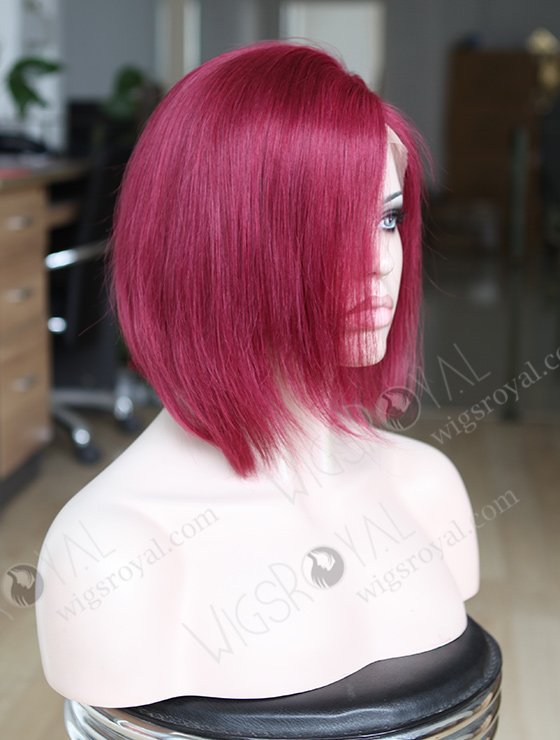 Aubergine Color Human Hair Bob Wigs WR-LW-081-3020