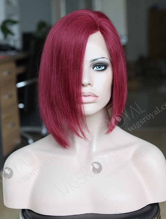 Aubergine Color Human Hair Bob Wigs WR-LW-081-3022