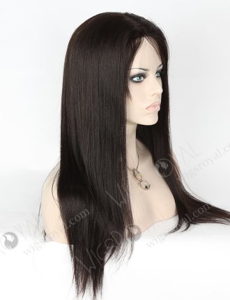 In Stock Chinese Virgin Hair 18" Light Yaki Natural Color Silk Top Glueless Wig GL-07012