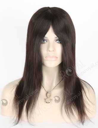 In Stock Chinese Virgin Hair 14" Natural Straight Natural Color Silk Top Glueless Wig GL-07014
