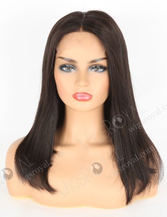 In Stock Indian Remy Hair 16" Bob Straight Natural Color 5"×5" HD Lace Closure Wig CW-01009