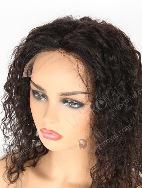 In Stock Indian Remy Hair 14" Water Wave Natural Color 5"×5" HD Lace Closure Wig CW-01007-3213