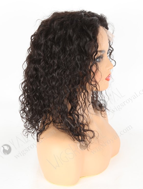 In Stock Indian Remy Hair 14" Water Wave Natural Color 5"×5" HD Lace Closure Wig CW-01007-3216