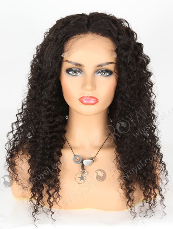 In Stock Indian Remy Hair 20" Deep Wave Natural Color 5"×5" HD Lace Closure Wig CW-01005
