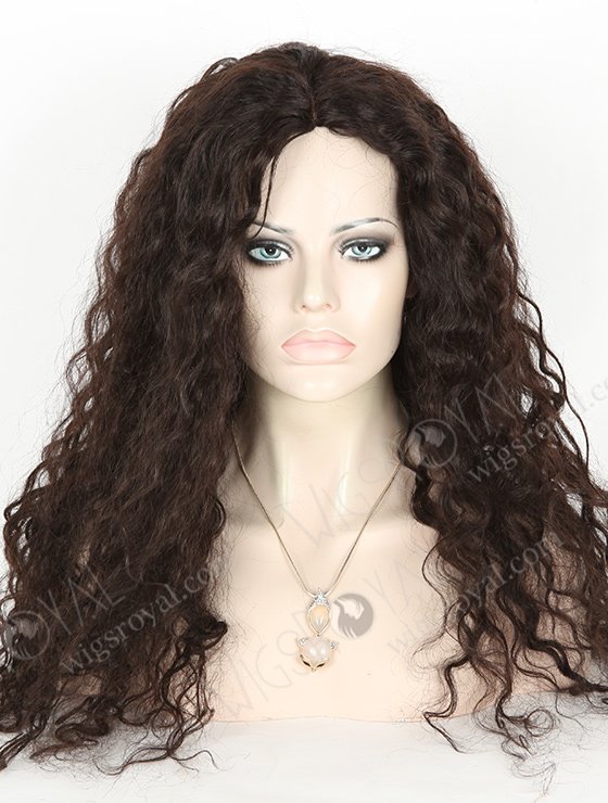 In Stock Indian Remy Hair 22" Loose Curl 2# Color Full Lace Glueless Wig GL-01033