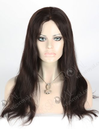 In Stock Indian Remy Hair 18" Natural Straight Natural Color Full Lace Glueless Wig GL-01003