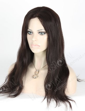 In Stock Indian Remy Hair 18" Natural Straight Natural Color Full Lace Glueless Wig GL-01003