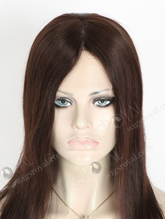 Best Human Hair Wigs Online 14 inch Dark Brown Real Hair Silk Top Glueless Wigs For Women GLL-08005-3427