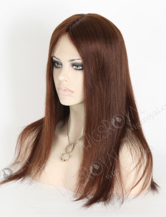 High Quality Wigs Online 16 Inch Real Human Hair Color #3 Lace Front Silk Top Glueless Wigs GLL-08004