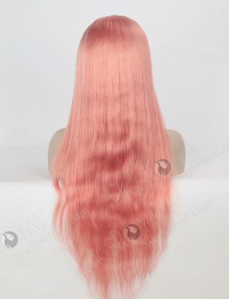 Silky Straight Long Pink Color Peruvian Virgin Hair Wigs WR-LW-100