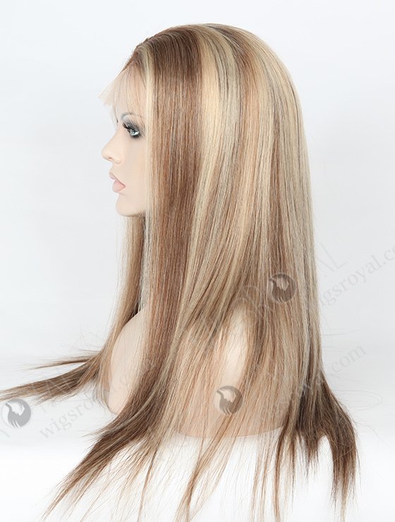 Brown Highlight Color Silky Straight 20'' Peruvian Virgin Hair Full Lace Wigs WR-LW-113-4216