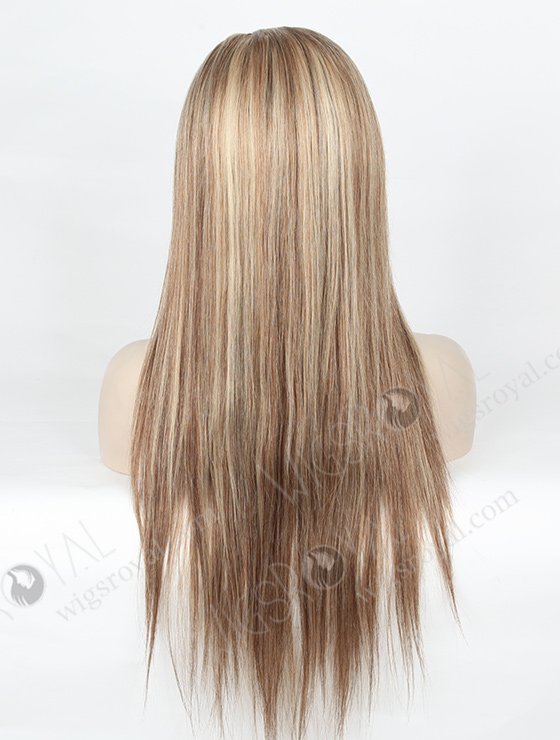 Brown Highlight Color Silky Straight 20'' Peruvian Virgin Hair Full Lace Wigs WR-LW-113-4217