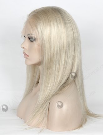 Hot Selling Silky Straight 14'' Grey/1B# Color Peruvian Virgin Hair Full Lace Wigs WR-LW-111