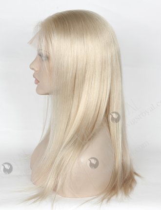 New Arrival Pure White Color Silky Straight Human Hair Full Lace Wigs WR-LW-110