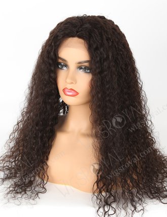 In Stock Indian Remy Hair 22" Loose Curl 18mm Natural Color Silk Top Full Lace Wig STW-079