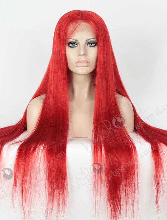 Super Long Hair Silky Straight Red Color Unprocessed Human Hair Wig WR-LW-102-4118