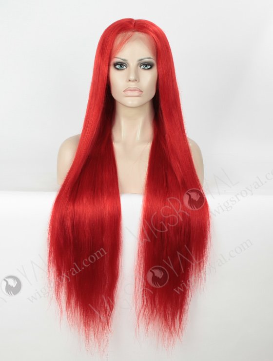 Super Long Hair Silky Straight Red Color Unprocessed Human Hair Wig WR-LW-102-4117