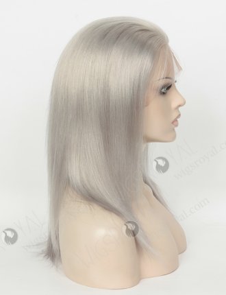 Yaki Grey Color Brazilian Virgin Hair Full Lace Wigs WR-LW-095